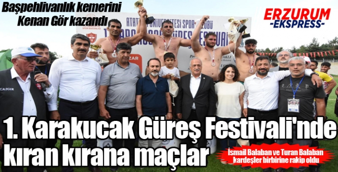 1. Karakucak Güreş Festivali'nde kıran kırana maçlar yapıldı