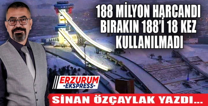 188 milyon harcandı, değil 118 kez 18 kez kullanılmadı