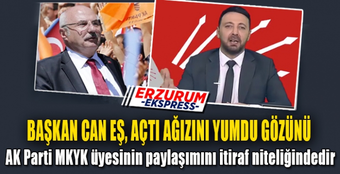 Başkan Can Eş, açtı ağızını yumdu gözünü.