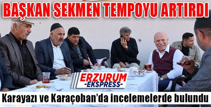 BAŞKAN SEKMEN TEMPOYU ARTIRDI. 