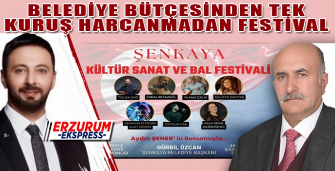 Belediye bütçesine dokunmadan festival 