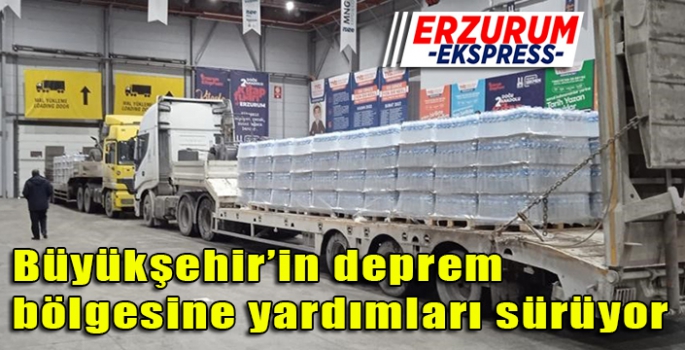 Büyükşehir’in deprem bölgesine yardımları sürüyor