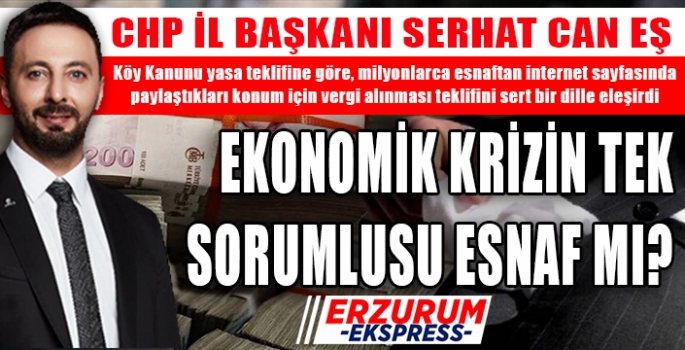 Can Eş, Bütün yükü esnafın sırtına yüklüyorlar