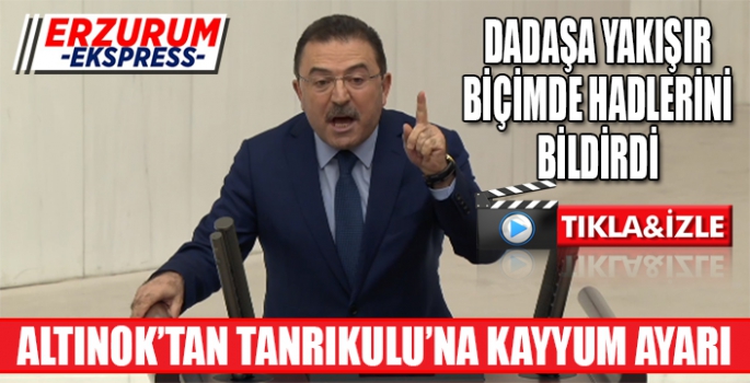 DADAŞA YAKIŞIR BİÇİMDE HADLERİNİ BİLDİRDİ. 