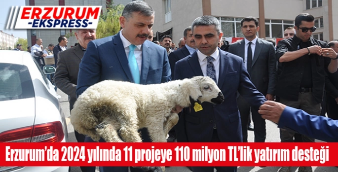 Erzurum’da 2024 yılında 11 projeye 110 milyon TL’lik yatırım desteği 