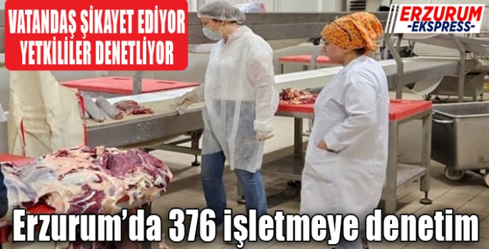  Erzurum’da 376 işletmeye denetim