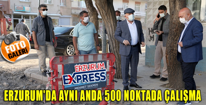 ERZURUM'DA AYNI ANDA 500 NOKTADA ÇALIŞMA