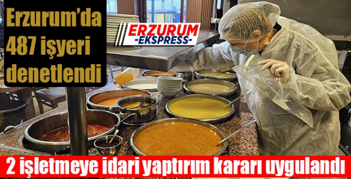 Erzurum’da bir haftada 487 işyeri denetlendi