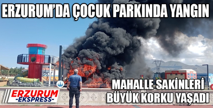 Erzurum'da çocuk parkında yangın