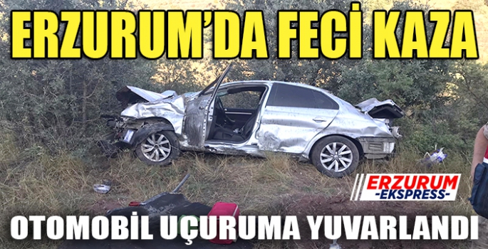 Erzurum'da feci kaza