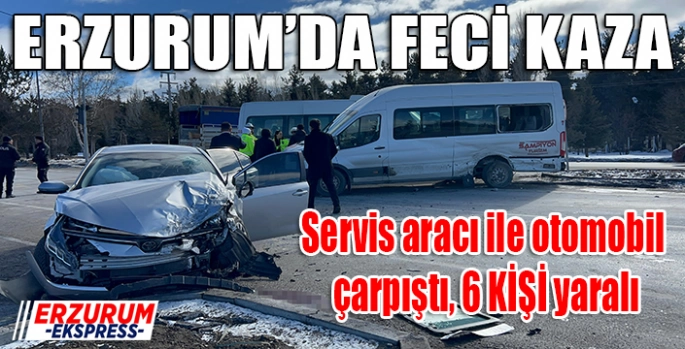 Erzurum'da feci kaza