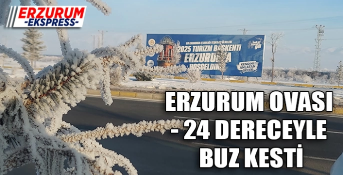 Erzurum Ovası eksi 24 ile buz kesti