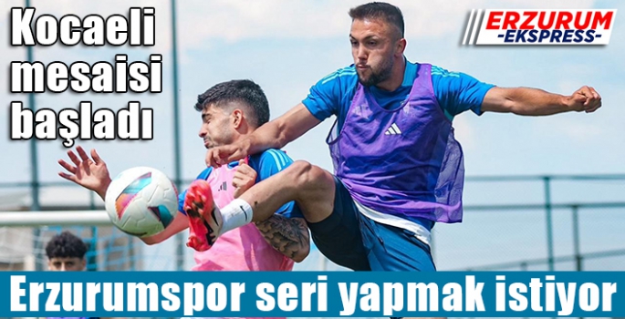 Erzurumspor seri yapmak istiyor 