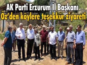 AK Parti Erzurum İl Başkanı Özden köylere teşekkür ziyareti