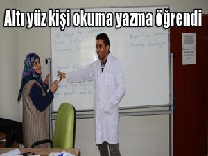 Altı yüz kişi okuma yazma öğrendi 