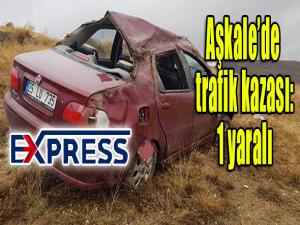 Aşkalede trafik kazası: 1 yaralı 