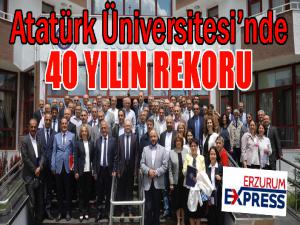 Atatürk Üniversitesi'nde 40 yılın rekoru...