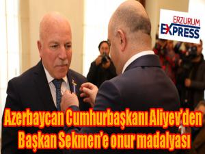 Azerbaycan Cumhurbaşkanı Aliyevden Sekmene onur madalyası