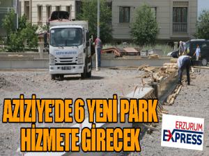 Aziziye'de 6 yeni park hizmete girecek...