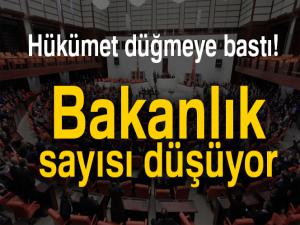 Bakanlık sayısı 14e düşüyor