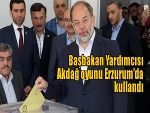 Başbakan Yardımcısı Akdağ oyunu Erzurumda kullandı 