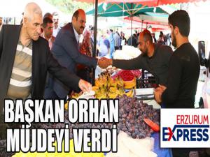 Başkan Orhan, pazar esnafını ziyaret etti