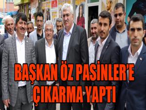 Başkan Öz Pasinler'e çıkarma yaptı...