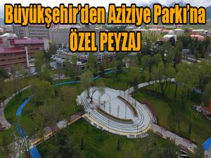 Büyükşehirden Aziziye Parkına özel peyzaj