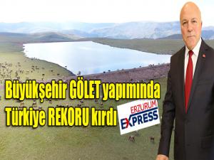 Büyükşehir gölet yapımında Türkiye rekoru kırdı 