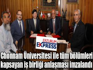 Chonnam Üniversitesi ile tüm bölümleri kapsayan iş birliği anlaşması imzalandı