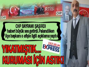 CHP'li başkandan açıklama var... Yıkatmıştık. Kuruması için astık...