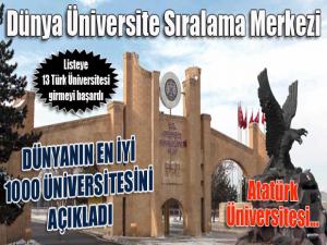 Dünyanın en iyi 1000 üniversitesi arasında 13 Türk üniversitesi