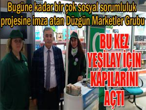 Düzgün Marketler Grubu'ndan Yeşilay etkinliklerine destek