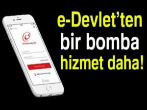 e-Devletten yeni hizmet!