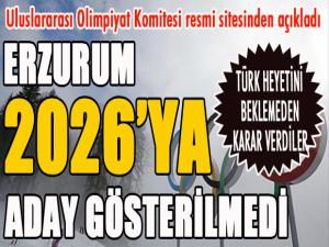 Erzurum, 2026 Dünya Kış Olimpiyatlarına aday gösterilmedi