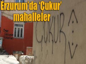 Erzurumda Çukur mahalleler