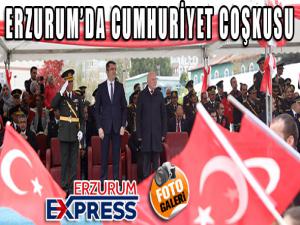 Erzurumda cumhuriyet coşkusu