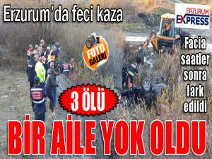 Erzurumda feci kaza: 3 ölü