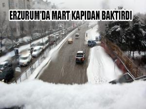 Erzurum'da mart kapıdan baktırdı