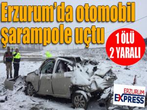 Erzurumda trafik kazası: 1 ölü, 2 yaralı