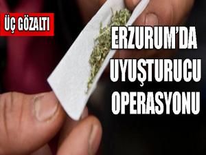 Erzurumda uyuşturucu operasyonu: 3 gözaltı 