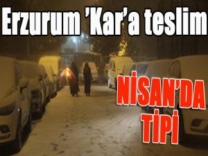 Erzurum 'Kar'a teslim...