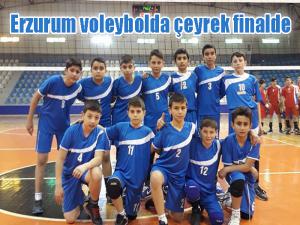 Erzurum voleybolda çeyrek finalde 