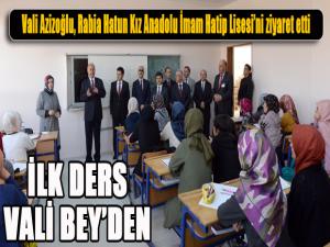 İlk dersi Vali Azizoğlu verdi 