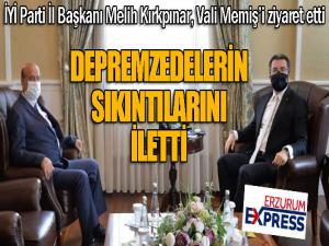 İYİ Parti İl Başkanı Kırkpınardan Vali Memişe ziyaret