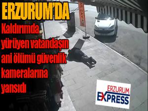 Kaldırımda yürüyen vatandaşın ani ölümü güvenlik kameralarına yansıdı