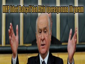 MHP lideri Bahçeli'den Afrin operasyonuna ilk yorum