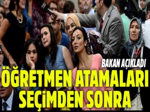 Öğretmen atamaları seçim sonrası