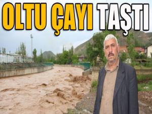 Oltu Çayı taştı...