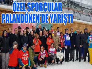 Özel sporcular Palandökende yarıştı